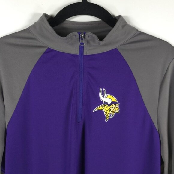 NFL TEAM APPAREL WOMENS VIKINGS TX3 COOL W443 Intensity 1/4‎ Zip Pullover LG - Picture 4 of 11